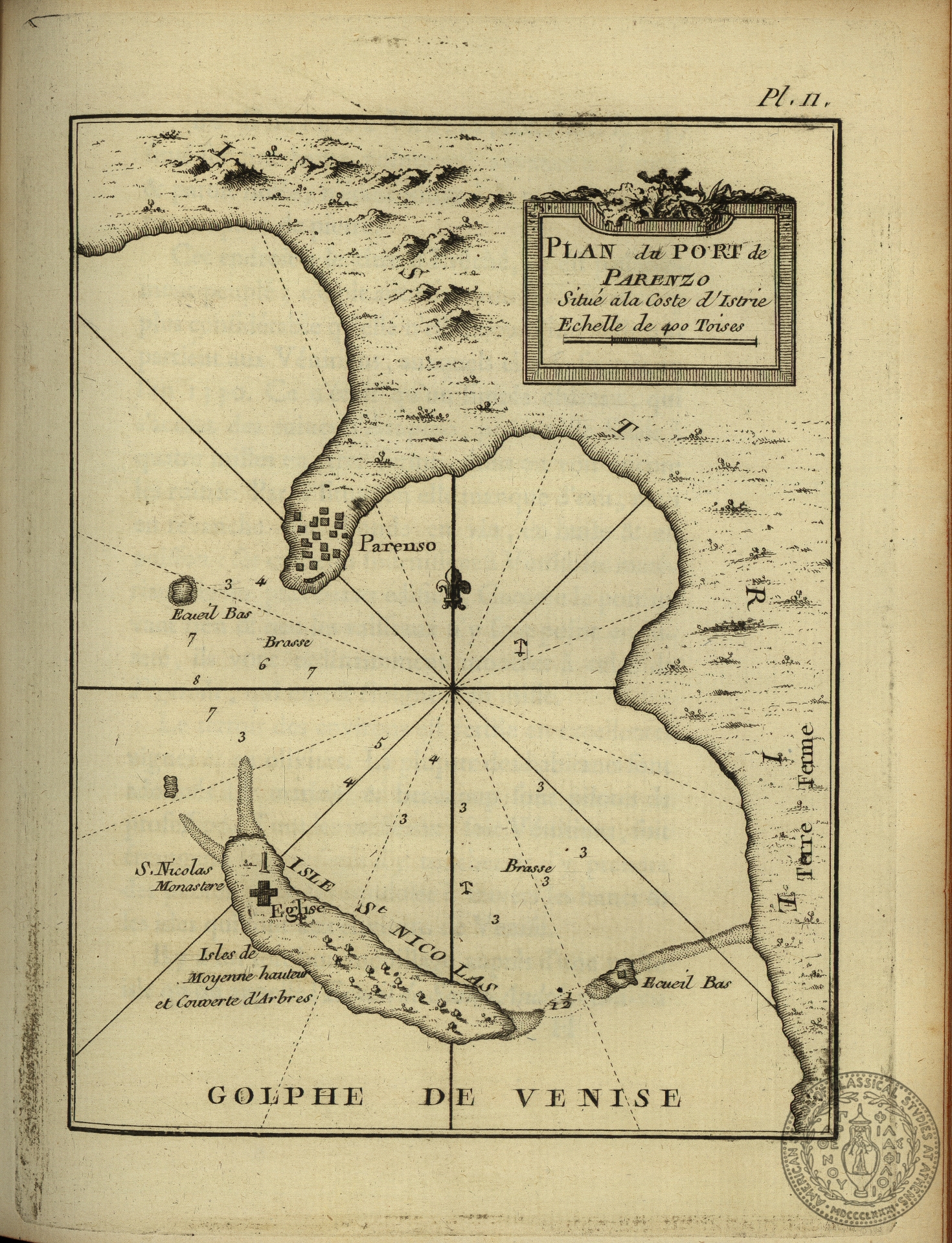 Plan du port de Parenzo situe a la coste d' Istrie